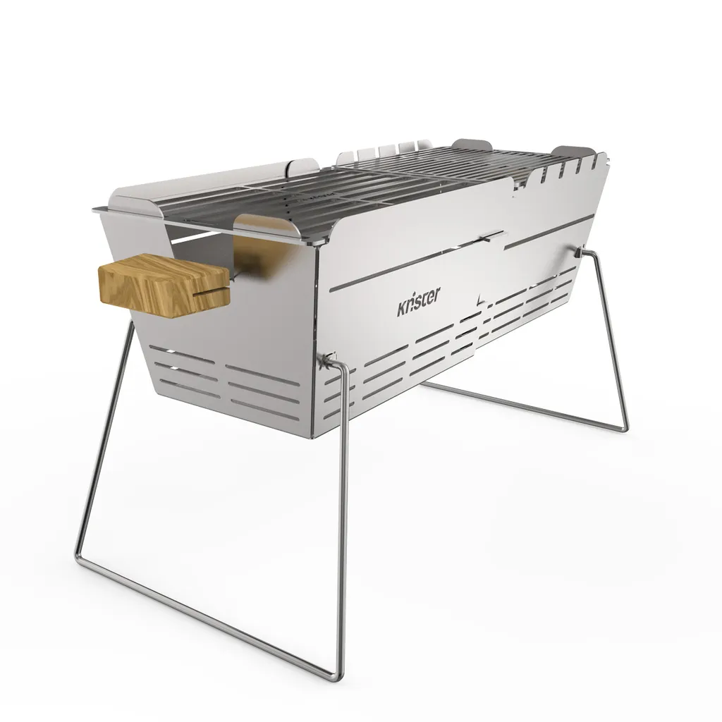 KNISTER Grill PREMIUM - Mobiler Holzkohlegrill Aus Edelstahl - GERMANY - 28-49x20cm 22 KNISTER Grill PREMIUM - Mobiler Holzkohlegrill Aus Edelstahl - GERMANY - 28-49x20cm – Bild 20