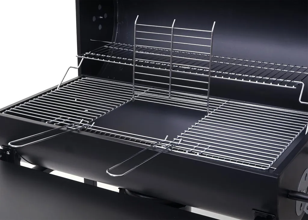 Grillwagen HWC-F70, Holzkohlegrill Standgrill Gartengrill Mit Deckel Ablage, Stahl 103x93x70cm Schwarz 6 Grillwagen HWC-F70, Holzkohlegrill Standgrill Gartengrill Mit Deckel Ablage, Stahl 103x93x70cm Schwarz – Bild 4