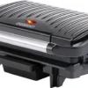 Monzana Kontaktgrill Antihaftbeschichtete Grillplatten Herausnehmbare Auffangschale Cool-Touch-Griff 1500 W Panini Toaster Grill Sandwichmaker Schwarz
