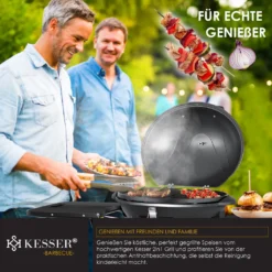 KESSER® Elektrischer Elektrogrill 2in1 Tischgrill - Standgrill Mit Deckel Und Standfuß | Max. 2400 Watt | Faltbar | Thermometer | Antihaftbeschichtung | Grillplatte Abstelltische | 2 Räder | , Farbe:Schwarz 17 KESSER® Elektrischer Elektrogrill 2in1 Tischgrill - Standgrill Mit Deckel Und Standfuß | Max. 2400 Watt | Faltbar | Thermometer | Antihaftbeschichtung | Grillplatte Abstelltische | 2 Räder | , Farbe:Schwarz -Tepro Verkäufe 2024 a671710011ffd905ac2ee3f1fe119dfe