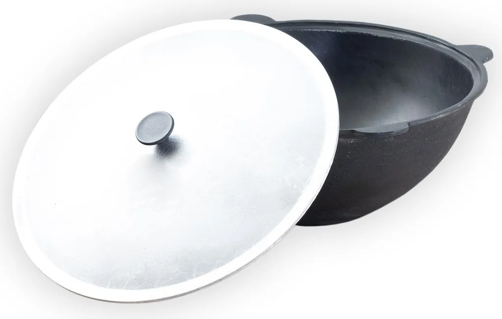 Kukmara Utschak Feuerofen + 22 Liter Gusseisen Kazan INNEN GLATT Namangan + Schaumlöffel Feldküche Kessel Feuer-Ofen Kasan 7 Kukmara Utschak Feuerofen + 22 Liter Gusseisen Kazan INNEN GLATT Namangan + Schaumlöffel Feldküche Kessel Feuer-Ofen Kasan – Bild 5