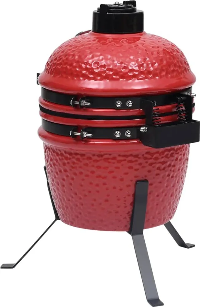 VidaXL 2-in-1 Kamado-Grill Smoker Keramik 56 Cm Rot 9 VidaXL 2-in-1 Kamado-Grill Smoker Keramik 56 Cm Rot – Bild 7
