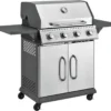 Juskys Gasgrill Kansas Mit 4 Brenner 12 KW, BBQ Grill Mit Gusseisen-Grillrost, Warmhalterost & Thermometer, XL Grillwagen 2 Seitenablagen & 4 Räder -Tepro Verkäufe 2024 abf7f9de304a8079635444597f214167