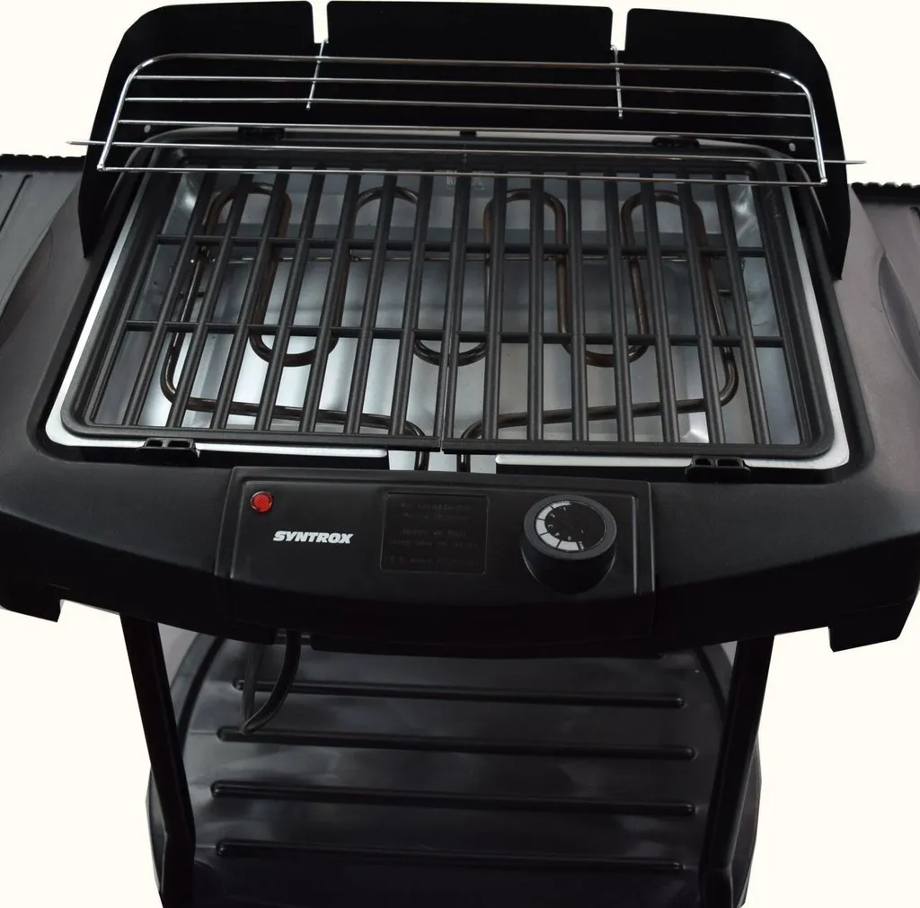 Syntrox Elektrischer Tischgrill Und Standgrill Kombination Mit Ablagen 3 Syntrox Elektrischer Tischgrill Und Standgrill Kombination Mit Ablagen