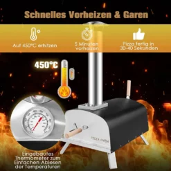 COSTWAY Pizzaofen Outdoor, Tragbarer Pizza Holzofen Inkl. Pizzaschieber Und Pizzastein, Gas & Holz Pizza Ofen Für Garten Camping 10 COSTWAY Pizzaofen Outdoor, Tragbarer Pizza Holzofen Inkl. Pizzaschieber Und Pizzastein, Gas & Holz Pizza Ofen Für Garten Camping -Tepro Verkäufe 2024 b39d57dd94a11efdd01111cc7999841a