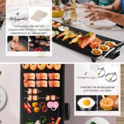 COSTWAY Elektrogrill 90x23cm Elektrische Grillplatte 1800W Mit Antihaftbeschichtung & Verstellbarer Temperatur Indoor BBQ Grill Inkl. 6 Holzspateln Teppanyaki-Grill 11 COSTWAY Elektrogrill 90x23cm Elektrische Grillplatte 1800W Mit Antihaftbeschichtung & Verstellbarer Temperatur Indoor BBQ Grill Inkl. 6 Holzspateln Teppanyaki-Grill -Tepro Verkäufe 2024 b513d43517d223a681e43014fb139419