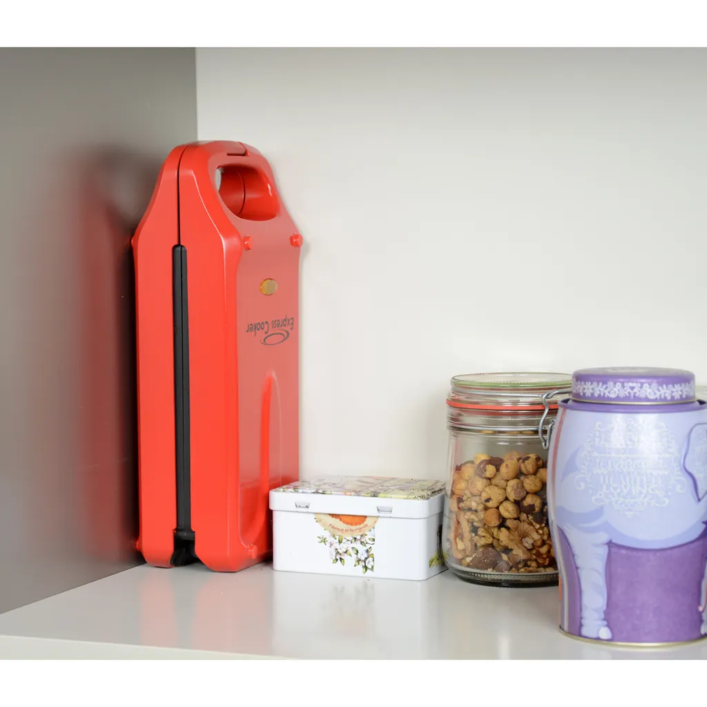 Express Cooker® Multi-Grill Mit Wendefunktion, 3 In1-Toasten-Backen-Braten, Anti-Haft Beschichtung, 800 Watt, Rot - Original Aus Der TV Werbung 7 Express Cooker® Multi-Grill Mit Wendefunktion, 3 In1-Toasten-Backen-Braten, Anti-Haft Beschichtung, 800 Watt, Rot - Original Aus Der TV Werbung – Bild 5