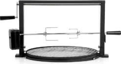 BBQ-Toro Grillspieß Set Mit Grillrost | Rotisserie Grillaufsatz Für Kugelgrill