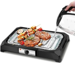 Aigostar Tischgrill Elektrisch, Barbecue Elektrogrill 2000W, 41 X 24 Cm Grillfläche, Smokeless Elektrischer Grill, BBQ Grill Für Balkon Indoor Party, Schwarz