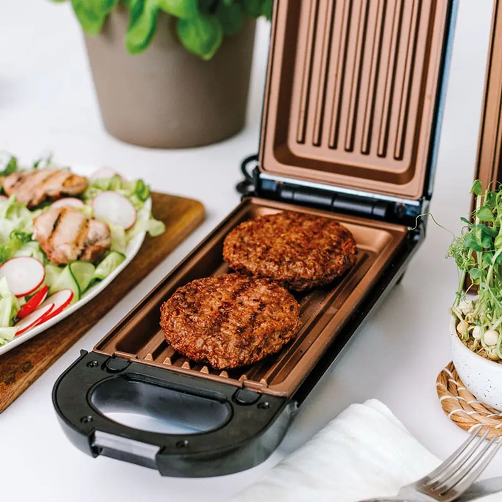 LIVINGTON FlipSwitch | Drehbarer Multifunktionsgrill | Kombigerät | Inkl. 3 Antihaftbeschichtete Wechseleinsätzen | Spülmaschinengeeignet | Grillen, Toasten, Backen, Überbacken Und Rösten | 800W 7 LIVINGTON FlipSwitch | Drehbarer Multifunktionsgrill | Kombigerät | Inkl. 3 Antihaftbeschichtete Wechseleinsätzen | Spülmaschinengeeignet | Grillen, Toasten, Backen, Überbacken Und Rösten | 800W – Bild 5