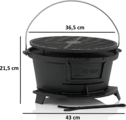 BBQ-Toro Gusseisen Grilltopf Mit Grillrost | 43 X 42 X 21,5 Cm | Hibachi Style -Tepro Verkäufe 2024 bab903f93b7fa7730ebb07aad4bfcb15
