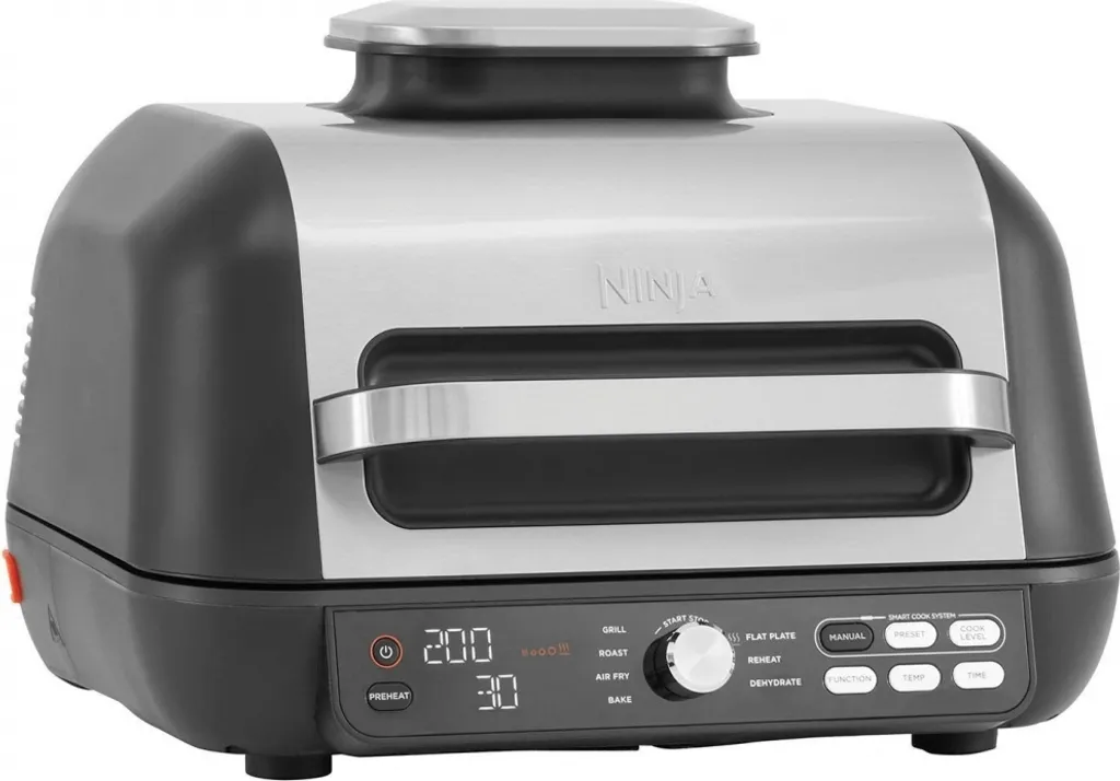 Ninja AG651EU Foodi MAX PRO Grill & Heißluftfritteuse, 7 Zubereitungsfunktionen, 2 Grillplatten, 3,8 L - Silber/Schwarz 4 Ninja AG651EU Foodi MAX PRO Grill & Heißluftfritteuse, 7 Zubereitungsfunktionen, 2 Grillplatten, 3,8 L - Silber/Schwarz – Bild 2