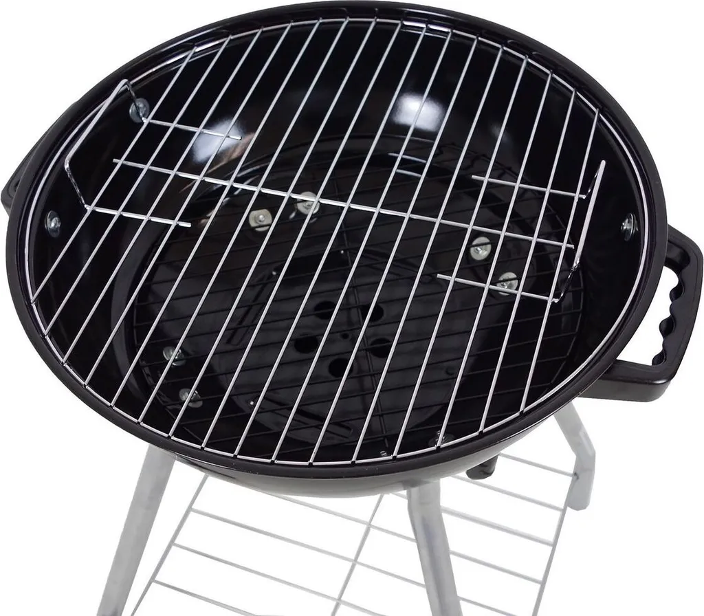 BBQ Collection Holzkohlegrill, Kugelgrill Rundgrill Ø 45 X 83 Cm Mit Deckel, Stabiler Standgrill Auf Rädern Mit Abnehmbarem Aschekasten & Ablagegitter, Schwarz 17 BBQ Collection Holzkohlegrill, Kugelgrill Rundgrill Ø 45 X 83 Cm Mit Deckel, Stabiler Standgrill Auf Rädern Mit Abnehmbarem Aschekasten & Ablagegitter, Schwarz – Bild 15