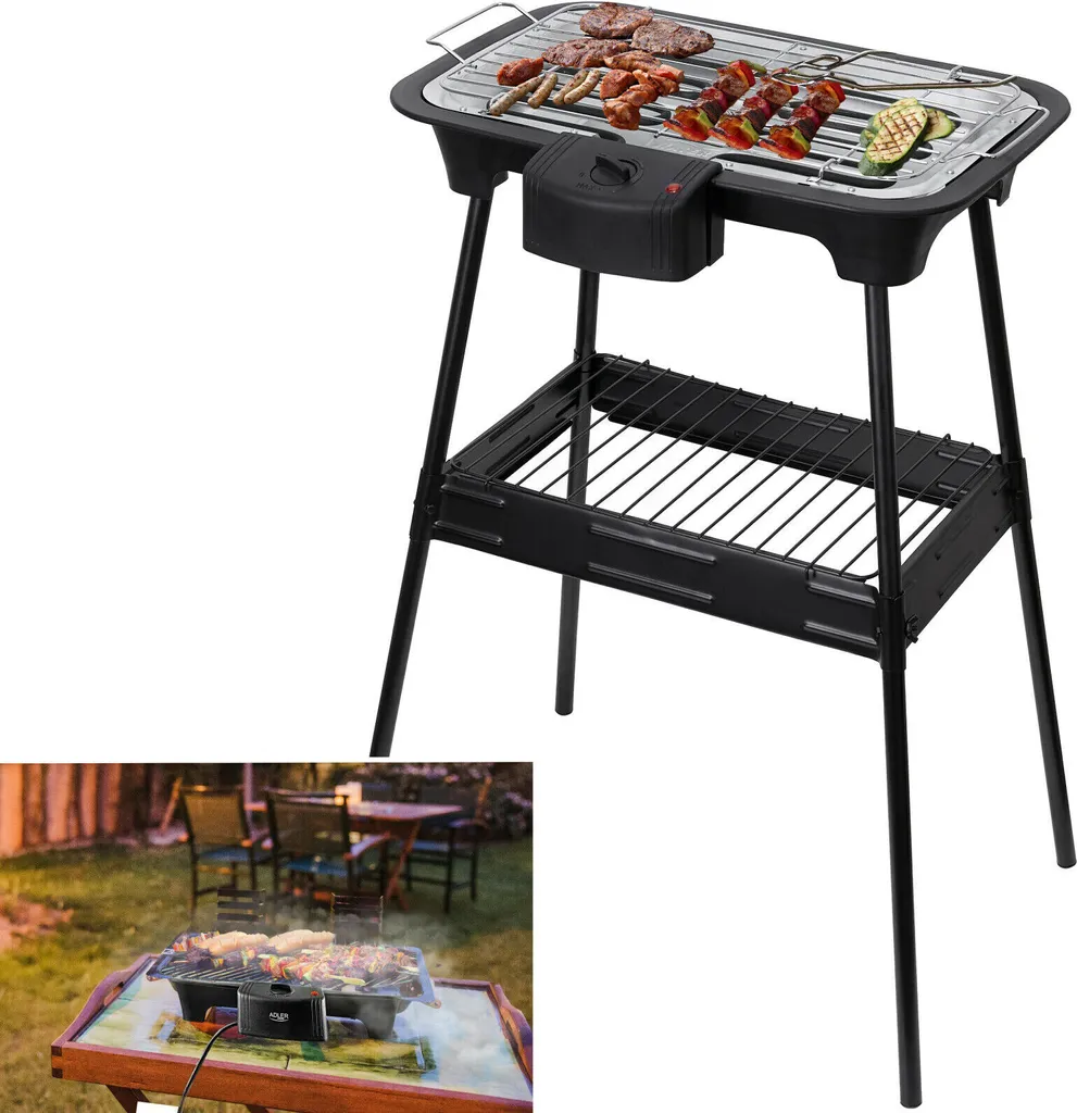 Adler 2in1 Standgrill BBQ Grill Partygrill Tischgrill Standtischgrill Elektro Grill 2000 Watt 22 Adler 2in1 Standgrill BBQ Grill Partygrill Tischgrill Standtischgrill Elektro Grill 2000 Watt – Bild 20
