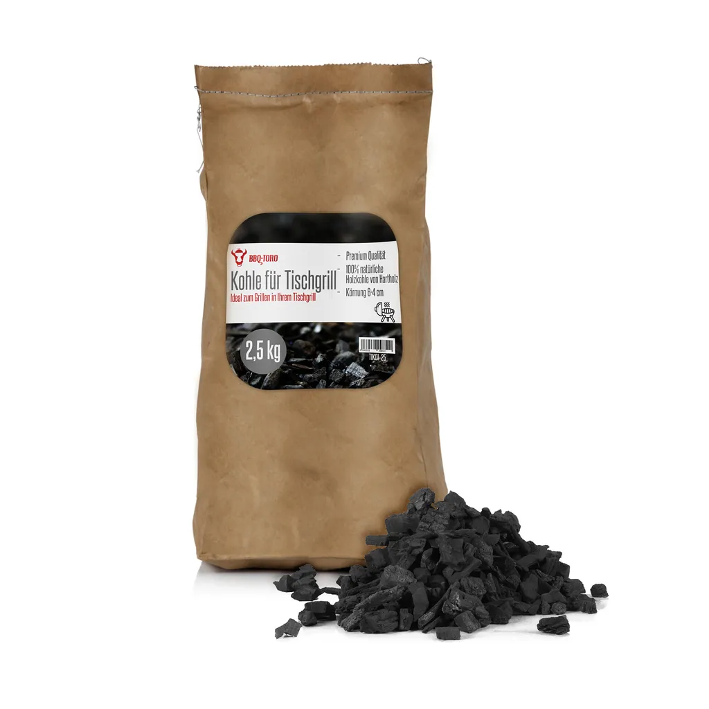 BBQ-Toro Tischgrill Holzkohle | 5 Kg | 2 - 6 Cm Körnung | Premium Grillkohle 3 BBQ-Toro Tischgrill Holzkohle | 5 Kg | 2 - 6 Cm Körnung | Premium Grillkohle – Bild 2