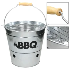 ECD Germany Grilleimer Ø 25cm Mit Grillrost Und Tragegriff, Eimergrill Aus Edelstahl In Silber, Minigrill Mit Belüftung, Campinggrill Holzkohlegrill BBQ Grill Picknickgrill Grillkübel Feuerkübel 13 ECD Germany Grilleimer Ø 25cm Mit Grillrost Und Tragegriff, Eimergrill Aus Edelstahl In Silber, Minigrill Mit Belüftung, Campinggrill Holzkohlegrill BBQ Grill Picknickgrill Grillkübel Feuerkübel -Tepro Verkäufe 2024 c1be78c821c3e4184e9890d4b799ed69