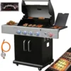 Vaiko Gasgrill 4 Edelstahl Brenner + 800°C Infrarot Keramik Brenner Prime Zone -Tepro Verkäufe 2024 c297dfb009e7c15007aa18a967402a54
