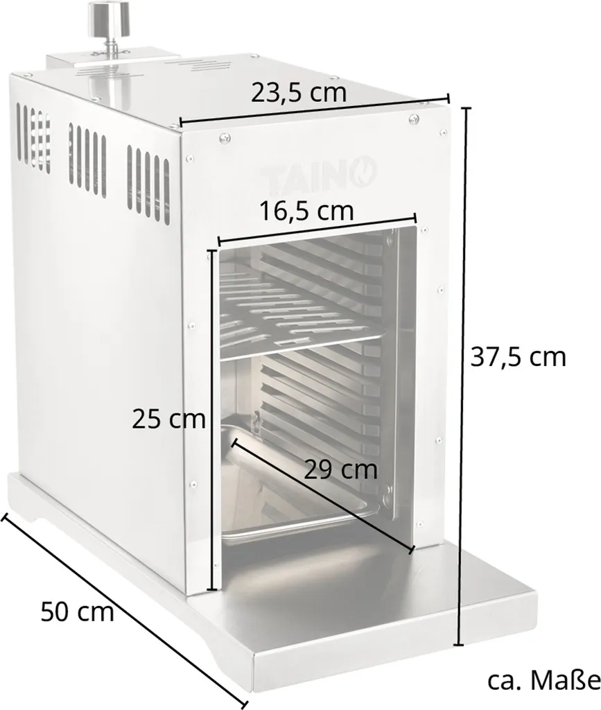 TAINO Oberhitzegrill Gas Steakgrill 800 Grad Hochleistungsgrill Edelstahl Silber 4 TAINO Oberhitzegrill Gas Steakgrill 800 Grad Hochleistungsgrill Edelstahl Silber – Bild 2