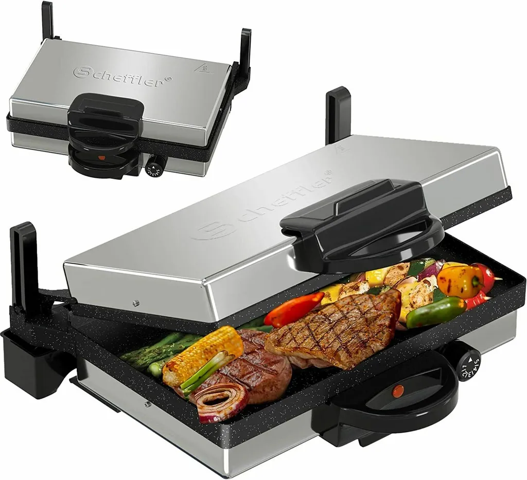 Kontaktgrill, Scheffler 2000W Optigrill, Multi Grill, Lahmacun Makinasi, Grill, Toaster, Brotmaschine, Edelstahl Tischgrill Mit Grill, Brotbackform, Kasserolle, Antihaft-Beschichtung 3 Kontaktgrill, Scheffler 2000W Optigrill, Multi Grill, Lahmacun Makinasi, Grill, Toaster, Brotmaschine, Edelstahl Tischgrill Mit Grill, Brotbackform, Kasserolle, Antihaft-Beschichtung