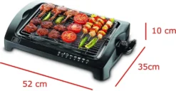 Standgrill 2000 W, Grillfläche: 25x35 Cm, Elektrogrill Mit Cool-Touch-Griffen, Rauchfrei -Tepro Verkäufe 2024 cd30c04c63404312d7c91c5486d695fd