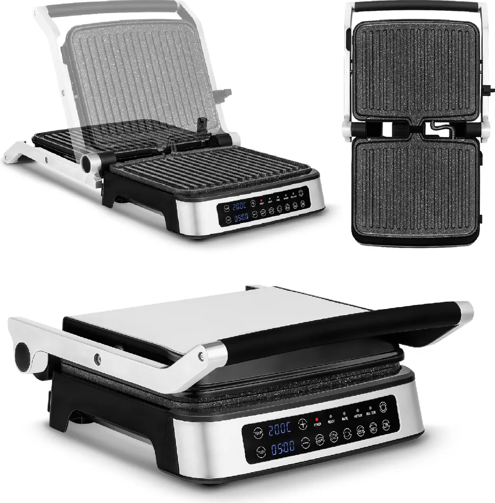 ZEEGMA Elektrischer Kontaktgrill Und Sandwichtoaster 2100W | Herausnehmbare Heizplatten, 2in1, 180 ° Klappbar, ILAG-Antihaftbeschichtung, Tropfschale, Akustische Benachrichtigungen, Timer, Die Möglichkeit Vom Waschen In Der Spülmaschine 4 ZEEGMA Elektrischer Kontaktgrill Und Sandwichtoaster 2100W | Herausnehmbare Heizplatten, 2in1, 180 ° Klappbar, ILAG-Antihaftbeschichtung, Tropfschale, Akustische Benachrichtigungen, Timer, Die Möglichkeit Vom Waschen In Der Spülmaschine – Bild 2