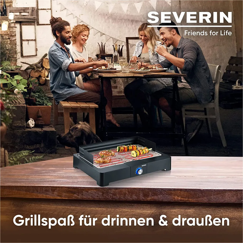 Severin PG 8565 Tischgrill Mit Grillrost 2200 Watt Indoor / Outdoor Windschutz 18 Severin PG 8565 Tischgrill Mit Grillrost 2200 Watt Indoor / Outdoor Windschutz – Bild 16