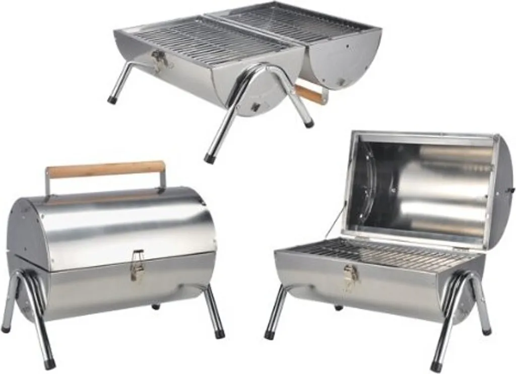 Edelstahl Grill Grilltonne Klappbar Für Camping Strand 1282-48 7 Edelstahl Grill Grilltonne Klappbar Für Camping Strand 1282-48 – Bild 5