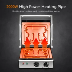 Aigostar Kontaktgrill, Sandwichmaker, 180° Aufklappbar Als Tischgrill, Panini Grill Mit Abnehmbaren Platten, Regelbarer Thermostat &Timer, Antihaftbeschichtet, 2000W 27 Aigostar Kontaktgrill, Sandwichmaker, 180° Aufklappbar Als Tischgrill, Panini Grill Mit Abnehmbaren Platten, Regelbarer Thermostat &Timer, Antihaftbeschichtet, 2000W -Tepro Verkäufe 2024 d180f303fc30b9bfbe218f651f3f4c06