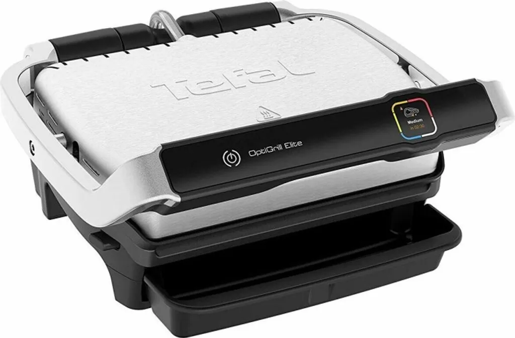 Tefal GC750D16 Optigrill Elite Kontaktgrill, Silber/schwarz 5 Tefal GC750D16 Optigrill Elite Kontaktgrill, Silber/schwarz – Bild 3