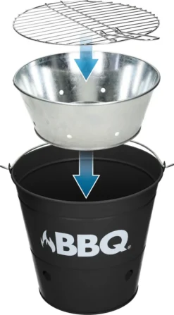 ECD Germany Grilleimer Ø 25cm Mit Grillrost Und Tragegriff, Eimergrill Aus Edelstahl In Matt Schwarz, Minigrill Mit Belüftung, Campinggrill Holzkohlegrill BBQ Grill Picknickgrill Grillkübel Feuerkübel -Tepro Verkäufe 2024 d441f702ecf71d2874f80ccd749098cd
