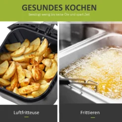 HOMCOM Luftfritteuse Frittierkorb 5L 1700W Heißluftfritteuse Zum Frittieren Grillen Braten Backen Ohne Fett PP Aluminium Silber+Schwarz 38,5 X 30,7 X 33,1 Cm -Tepro Verkäufe 2024 d4dccfab5cd4d86707a8c3e85f32fa44