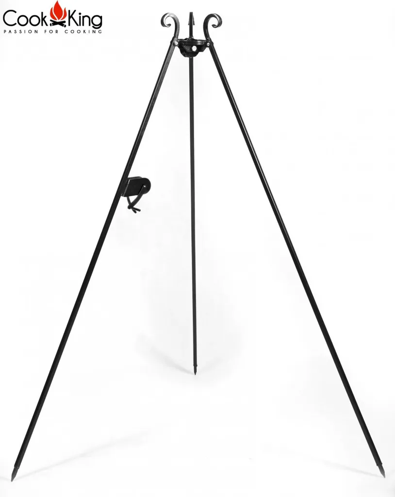 CookKing 121476 Dreibein Schwenkgrill 180cm Mit Edelstahltopf 14 L + Kurbel 7 CookKing 121476 Dreibein Schwenkgrill 180cm Mit Edelstahltopf 14 L + Kurbel – Bild 5