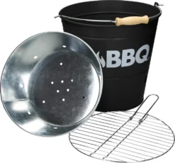 ECD Germany Grilleimer Ø 25cm Mit Grillrost Und Tragegriff, Eimergrill Aus Edelstahl In Matt Schwarz, Minigrill Mit Belüftung, Campinggrill Holzkohlegrill BBQ Grill Picknickgrill Grillkübel Feuerkübel -Tepro Verkäufe 2024 d6321a898ddee226e72df7d7f274f905