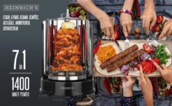 Dönergrill Für Zuhause, Schaschlikgrill Rotissiere Hähnchengrill Gyros Kebab, Drehspieß, Elektro Grill, BBQ, Tischgrill, Hähnchen, Vertikalgrill Aus Edelstahl Inkl. 6 Schaschlikspieße -Tepro Verkäufe 2024 d6786e8479473355c6fef48ac967c681