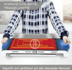 LEBENLANG Tischgrill Elektrisch Mit Spritzschutz & Digitalem Thermostat | Elektrogrill Für Balkon Und Drinnen | Teppanyaki Grillplatte Elektrisch | BBQ Tisch Elektro Grill – Indoor Electric Grill -Tepro Verkäufe 2024 d6cb40278175e8ef917e83e87c9c6cac