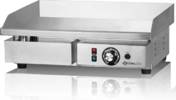 Mahlzeit Elektrische Edelstahl Grillplatte, 55 X 49 X 22 Cm, Bis 300 °C Beheizbar, Tischgrill