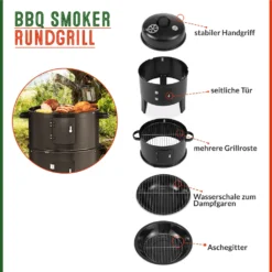 Deuba 3in1 Smoker Inkl. Thermometer Leichter Transport Räucherofen Holzkohlegrill BBQ Rundgrill Räuchertonne 22 Deuba 3in1 Smoker Inkl. Thermometer Leichter Transport Räucherofen Holzkohlegrill BBQ Rundgrill Räuchertonne -Tepro Verkäufe 2024 da203aba51f0b861d34fcca02dca29fa
