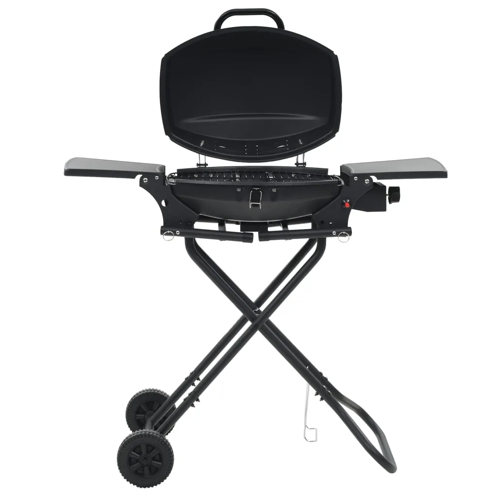 VidaXL Tragbarer Gasgrill Mit Brenner Schwarz 3 VidaXL Tragbarer Gasgrill Mit Brenner Schwarz