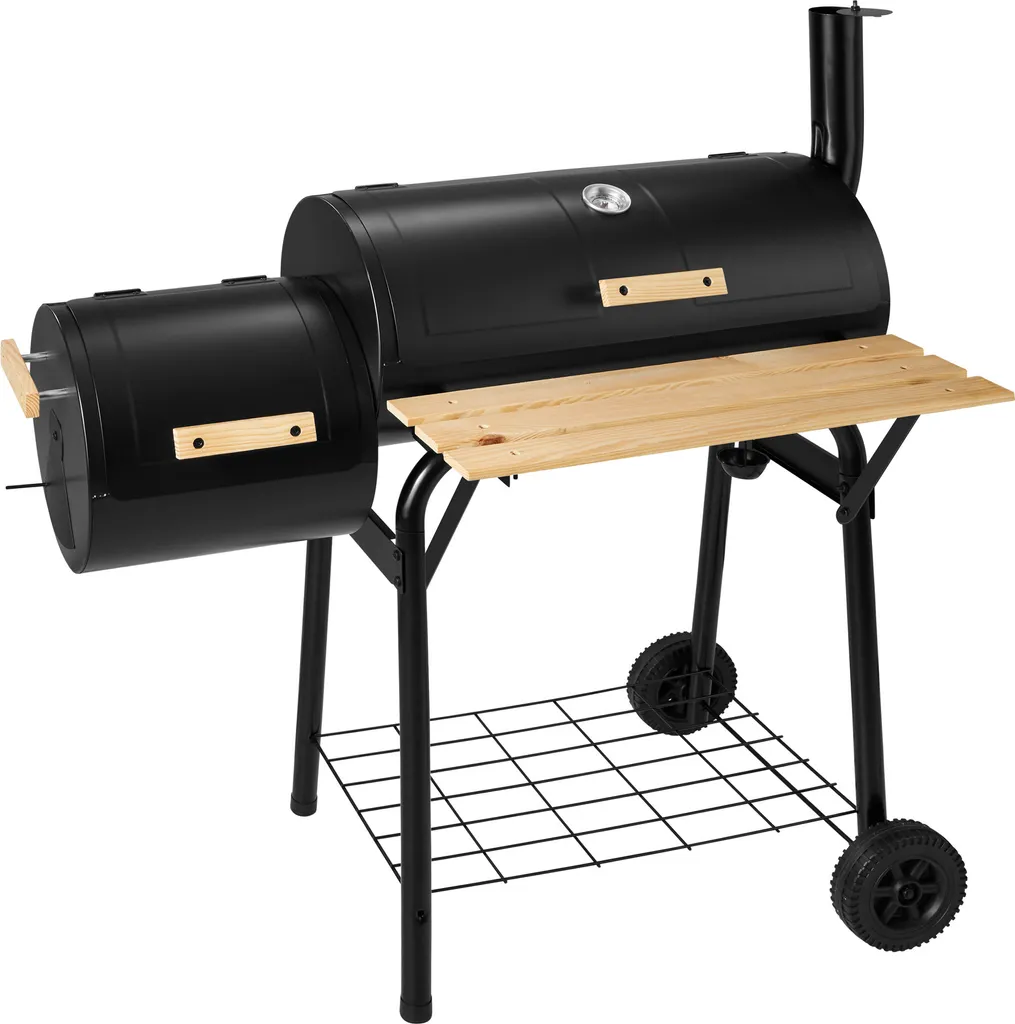 Tectake Holzkohlegrill Smoker Mit Thermometer - Schwarz 7 Tectake Holzkohlegrill Smoker Mit Thermometer - Schwarz – Bild 5