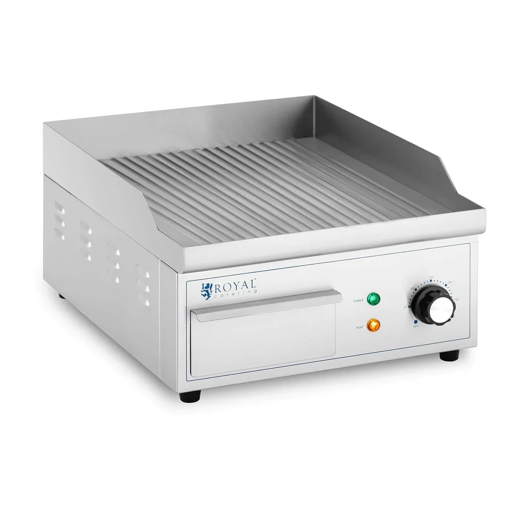 Elektro Grillplatte Griddleplatte Bratplatte 380 X 330 Mm Geriffelt 2.000 W 3 Elektro Grillplatte Griddleplatte Bratplatte 380 X 330 Mm Geriffelt 2.000 W