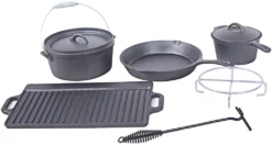 El Fuego Pfannen-Schmortopf-Set Dutch Oven Set 7-teilig, Schwarz -Tepro Verkäufe 2024 dcac5c1fb1bf5bb344b2b6b32bed4be0