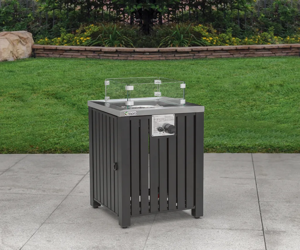 Tepro-Gasfeuerstelle "Topeka"-eckig Mit Glasumrandung Anthrazit-3190 7 Tepro-Gasfeuerstelle "Topeka"-eckig Mit Glasumrandung Anthrazit-3190 – Bild 5