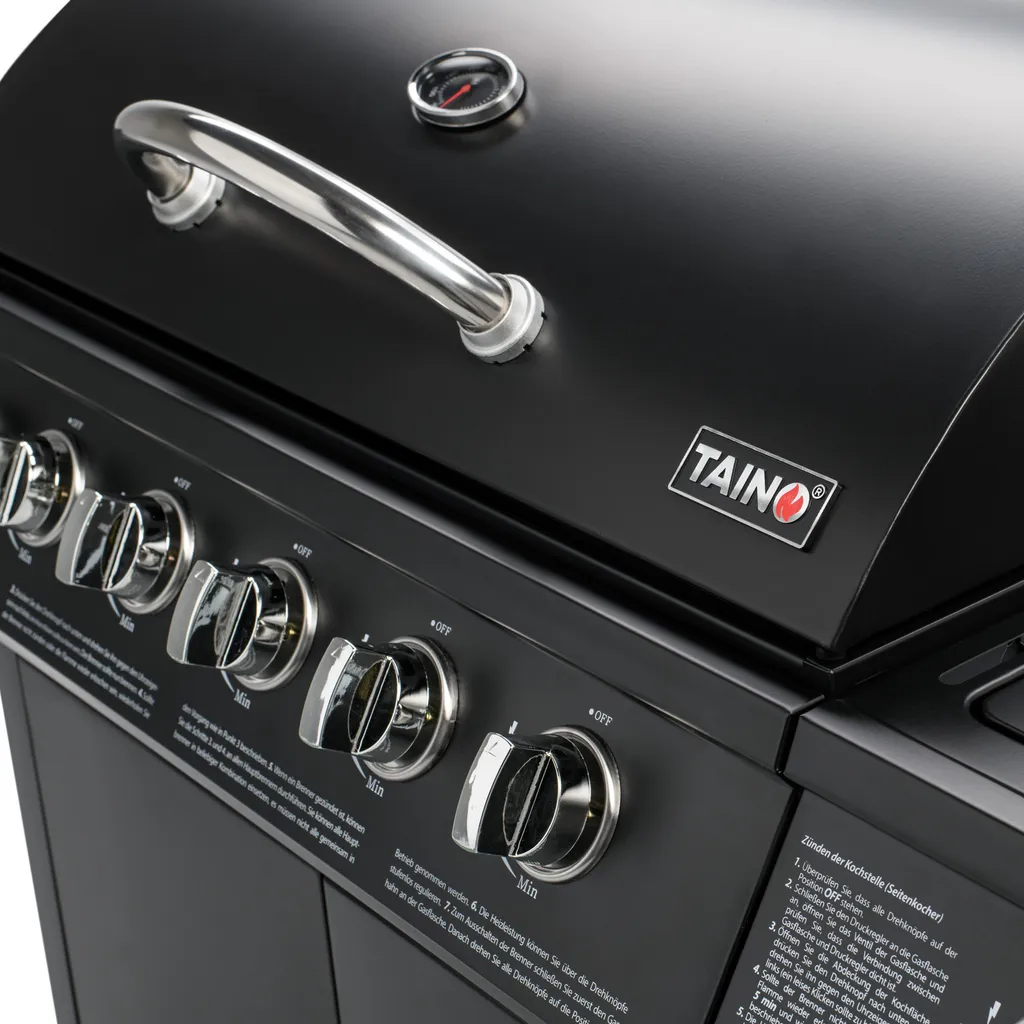 TAINO BASIC 6+1 Brenner Gasgrill Abdeckung Set Gasregler BBQ Zubehör Cover 10 TAINO BASIC 6+1 Brenner Gasgrill Abdeckung Set Gasregler BBQ Zubehör Cover – Bild 8