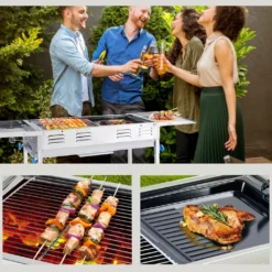 BIGZZIA Grill Aus Edelstahl, 2 In 1 Tragbarer Holzkohlegrill Mit Brat- Und BBQ-Funktion, Höhenverstellbarer Grill Holzkohle Mit Doppelseitiger Ablagefläche, Idealer BBQ-Grill Für Camping, Garten 9 BIGZZIA Grill Aus Edelstahl, 2 In 1 Tragbarer Holzkohlegrill Mit Brat- Und BBQ-Funktion, Höhenverstellbarer Grill Holzkohle Mit Doppelseitiger Ablagefläche, Idealer BBQ-Grill Für Camping, Garten -Tepro Verkäufe 2024 e2b63760d886a94e27a44c076d5c3438