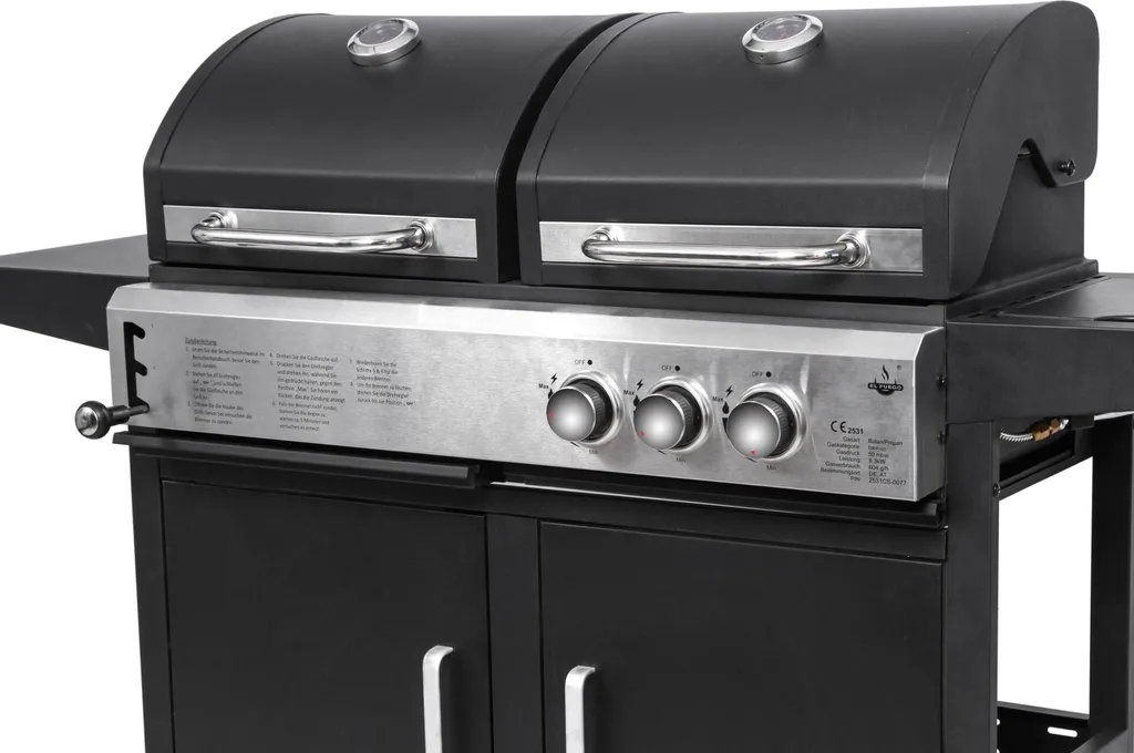 El Fuego Kombigrill "Nevada" AY5731 Gasgrill Und Holzkohle Smoker Grill 6 El Fuego Kombigrill "Nevada" AY5731 Gasgrill Und Holzkohle Smoker Grill – Bild 4
