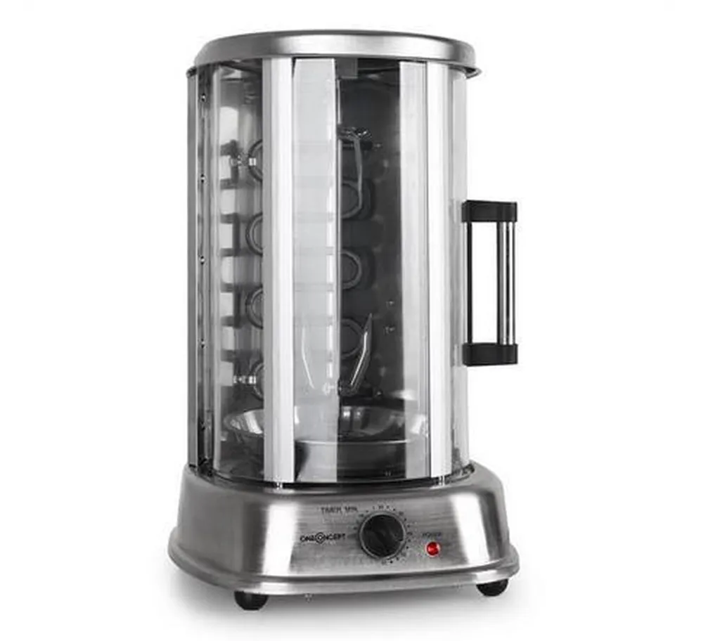 OneConcept Kebap Master Pro - Dönergrill, Hähnchengrill, Gyrosgrill, Vertikalgrill, Drehgrill Mit Drehspieß, Elektro-/ Tischgrill Für Zu Hause, Max. 1500 Watt, 360° Hitzeverteilung, Silber 6 OneConcept Kebap Master Pro - Dönergrill, Hähnchengrill, Gyrosgrill, Vertikalgrill, Drehgrill Mit Drehspieß, Elektro-/ Tischgrill Für Zu Hause, Max. 1500 Watt, 360° Hitzeverteilung, Silber – Bild 4