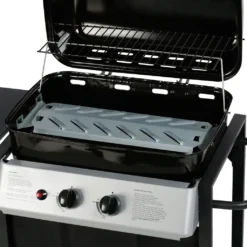 BIGHORN Gasgrill 2 Brenner Mit Seitenablage, Grillwagen Mit Räder, Warmhalte- Und Grillrost -Tepro Verkäufe 2024 e5b220411194ee073089a951d986b6b9