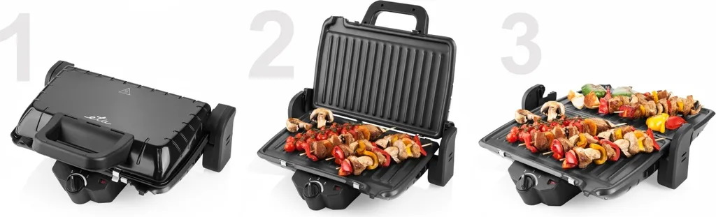 ETA LIVERO Elektrischer Kontaktgrill ETA415590000, 1600 W, Temperaturregelung 140 °C - 280 °C - 3 Betriebspositionen, 2x Abtropfschale 3 ETA LIVERO Elektrischer Kontaktgrill ETA415590000, 1600 W, Temperaturregelung 140 °C - 280 °C - 3 Betriebspositionen, 2x Abtropfschale