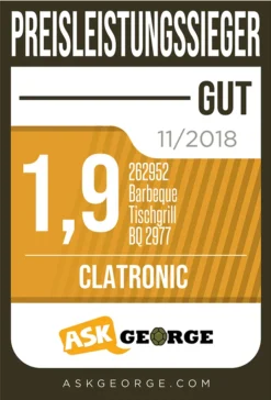 CLATRONIC Barbecue-Tischgrill BQ 2977 N Schwarz -Tepro Verkäufe 2024 eb93db6b16a5d0ded31a08b77e1f0925