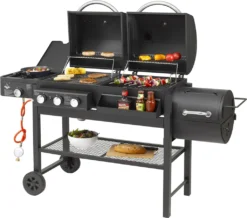 El Fuego Gas-/Holzkohlegrill/Smoker Kombigrill Sierra 3in1 2x 43x45cm -Tepro Verkäufe 2024 ed4f7d71887258cd469103171d1e0aee